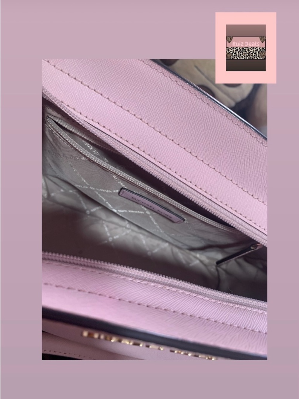 Michael Kors Pale Pink Saffiano Satchel with Gold Hardware - Picture 6 of 12